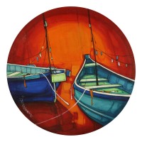Salman Farooqi, 24 x 24 Inch, Acrylic on Canvas, Seascape Painting, AC-SF-274